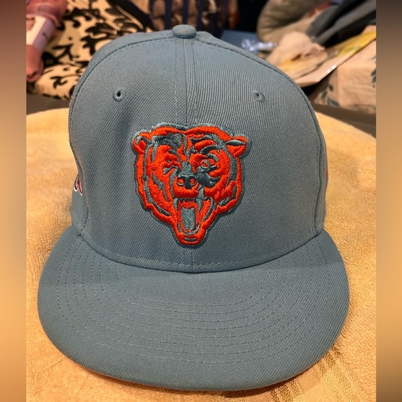 Men's Chicago Bears New Era Light Blue 1983 Pro Bowl Side Patch Orange - Picture 4 of 8